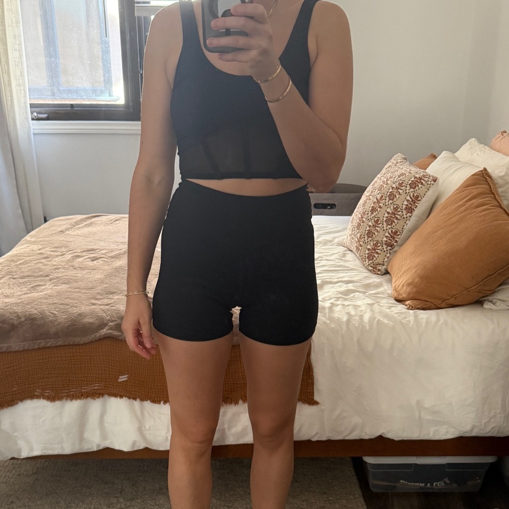 Year of Ours High Waist Ribbed Shorts